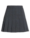 Soallure Woman Mini Skirt Slate Blue Size 6 Polyester, Polyamide, Elastane In Blue