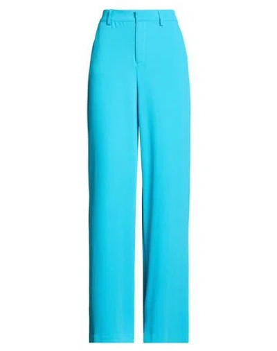 Soallure Woman Pants Azure Size 4 Polyester In Blue