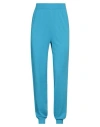 Soallure Woman Pants Azure Size M Viscose, Pbt - Polybutylene Terephthalate In Blue