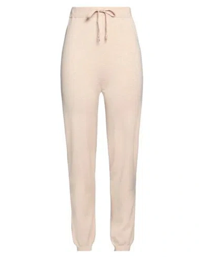 Soallure Woman Pants Beige Size S Viscose, Polyester