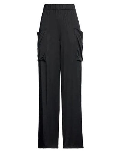 Soallure Woman Pants Black Size 8 Viscose, Rayon