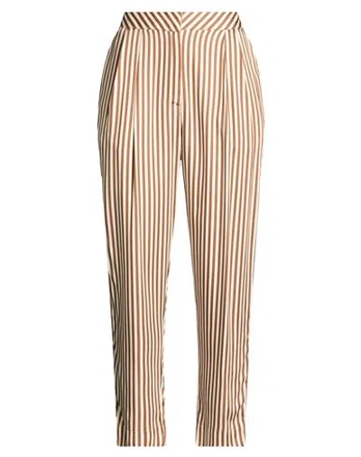 Soallure Woman Pants Brown Size 6 Viscose