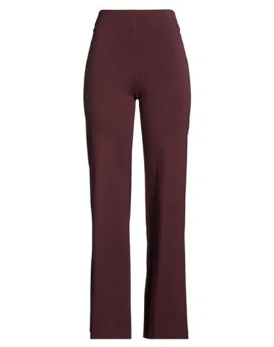 Soallure Woman Pants Burgundy Size 6 Viscose, Nylon, Elastane In Red