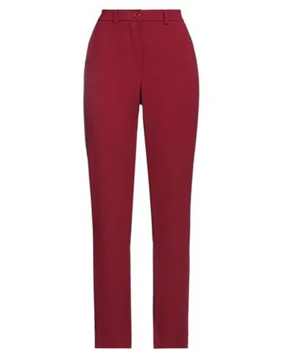Soallure Woman Pants Burgundy Size 8 Polyester In Red