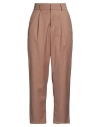 Soallure Woman Pants Camel Size 6 Polyester, Viscose, Elastane In Sand