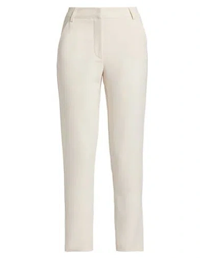 Soallure Woman Pants Cream Size 10 Polyester, Elastane
