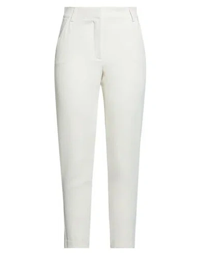 SOALLURE SOALLURE WOMAN PANTS CREAM SIZE 8 POLYESTER, ELASTANE