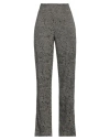 Soallure Woman Pants Dark Brown Size 8 Polyester, Polyamide, Elastane In Gray