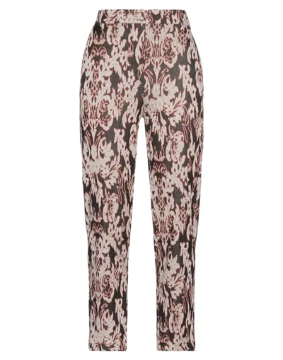 Soallure Woman Pants Dark Brown Size 8 Viscose, Polyamide, Polyester, Elastane