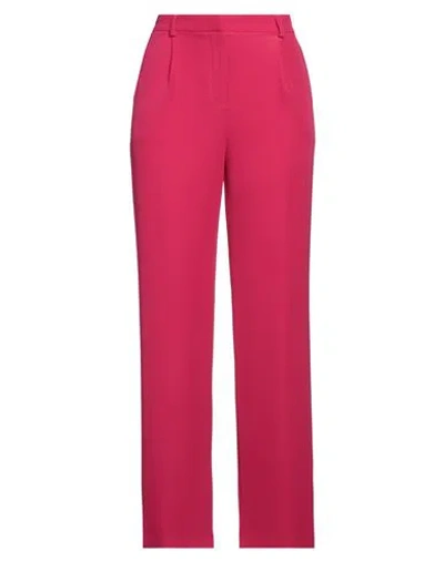 Soallure Woman Pants Fuchsia Size 8 Polyester, Elastane In Pink