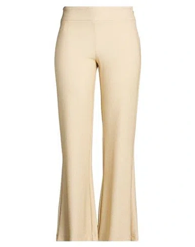Soallure Woman Pants Gold Size 8 Viscose, Polyester, Polyamide, Elastane