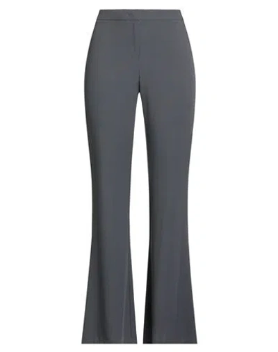 Soallure Woman Pants Grey Size 6 Polyester, Elastane In Gray