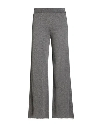 Soallure Woman Pants Grey Size M Acrylic, Cotton, Viscose, Wool In Gray