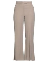 Soallure Woman Pants Light Brown Size 10 Viscose, Polyester