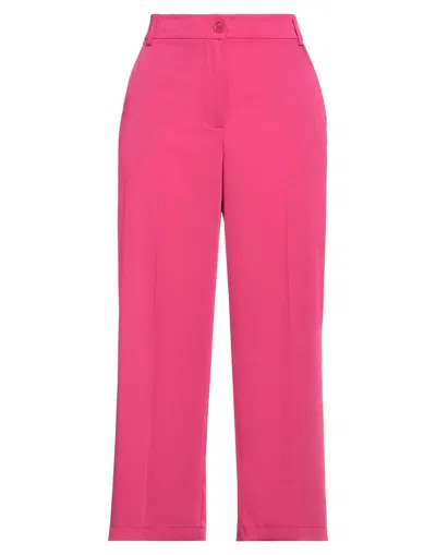 Soallure Woman Pants Magenta Size 8 Polyester, Elastane