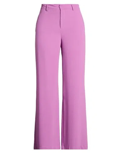 Soallure Woman Pants Mauve Size 10 Polyester In Purple