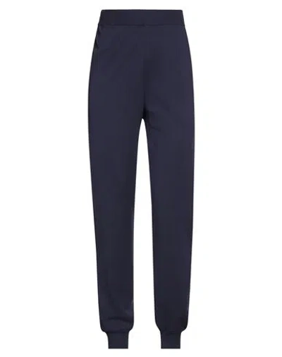 Soallure Woman Pants Navy Size S Viscose, Pbt - Polybutylene Terephthalate In Navy Blue