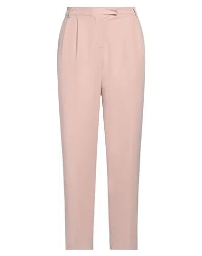 Soallure Woman Pants Pink Size 10 Polyester, Elastane