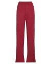 Soallure Woman Pants Red Size S Wool, Acrylic In Red