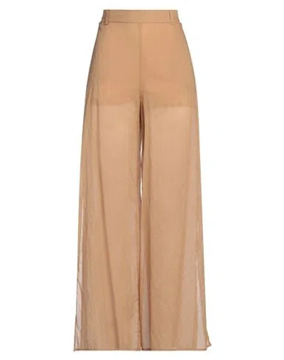 Soallure Woman Pants Sand Size 6 Cotton In Beige
