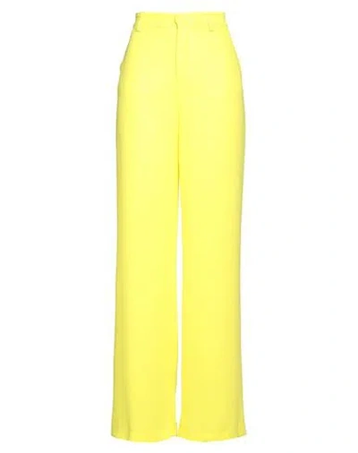 Soallure Woman Pants Yellow Size 8 Polyester