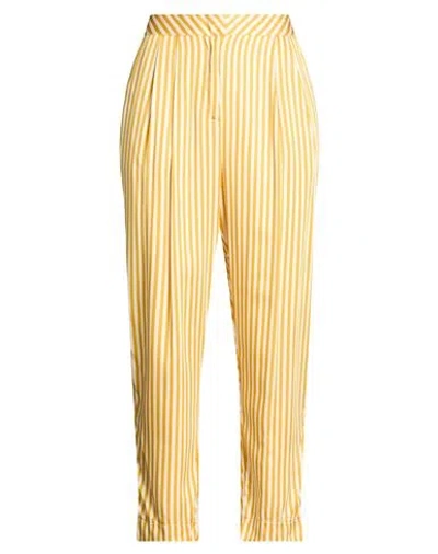 Soallure Woman Pants Yellow Size 6 Viscose