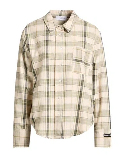 Soallure Woman Shirt Beige Size 10 Cotton In Neutral