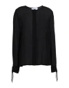 Soallure Woman Shirt Black Size 10 Viscose In Black