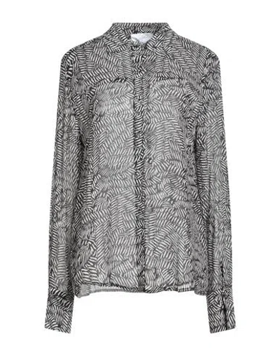 Soallure Woman Shirt Black Size 10 Viscose In Gray