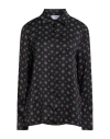 Soallure Woman Shirt Black Size 8 Viscose In Gray