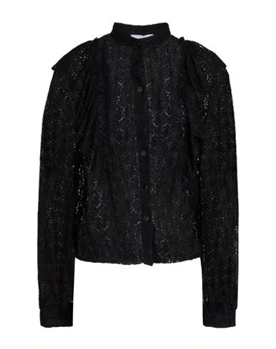 Soallure Woman Shirt Black Size M Polyamide, Elastane, Cotton