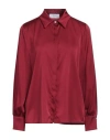 Soallure Woman Shirt Burgundy Size 6 Polyester, Elastane In Red