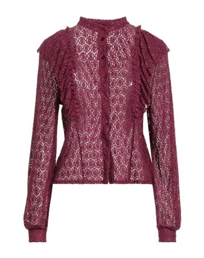 Soallure Woman Shirt Garnet Size S Polyamide, Elastane, Cotton In Pink