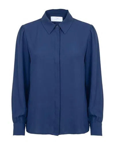 Soallure Woman Shirt Navy Size 2 Polyester