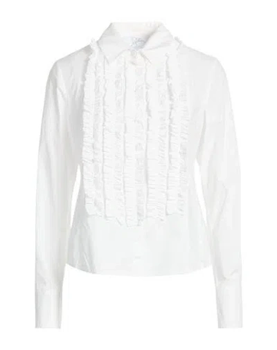 Soallure Woman Shirt White Size 8 Cotton
