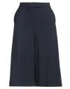 Soallure Woman Shorts & Bermuda Shorts Navy Size 6 Polyester, Viscose, Elastane