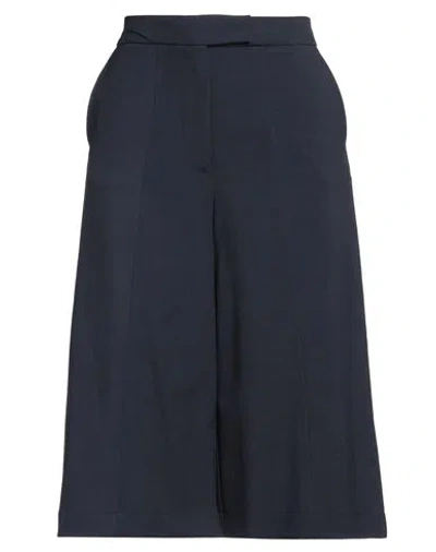 Soallure Woman Shorts & Bermuda Shorts Navy Size 6 Polyester, Viscose, Elastane