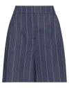 Soallure Woman Shorts & Bermuda Shorts Navy Size 6 Viscose, Polyester In Navy