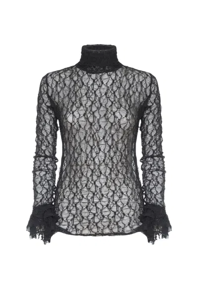 Soallure Woman  With Lace Wrists In Multi