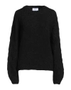 Soallure Woman Sweater Black Size M Acrylic, Alpaca Wool, Wool, Polyamide