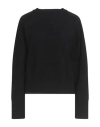 Soallure Woman Sweater Black Size M Viscose, Polyester, Polyamide In Black