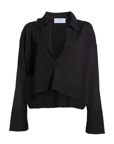 Soallure Woman Sweater Black Size S Acrylic, Cotton, Viscose, Wool