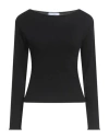 Soallure Woman Sweater Black Size S Viscose, Polyester, Polyamide In Black