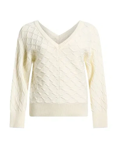 Soallure Woman Sweater Ivory Size S Viscose, Polyester In White