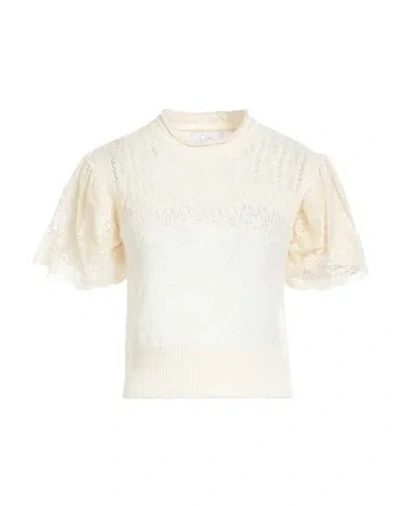 Soallure Woman Sweater Ivory Size S Wool, Acrylic, Polyamide, Alpaca Wool, Textile Fibers In White