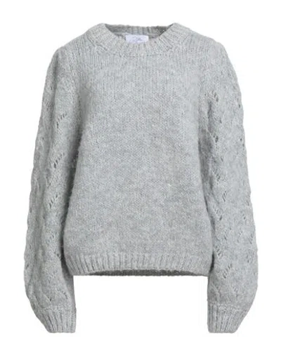 Soallure Woman Sweater Light Grey Size M Acrylic, Alpaca Wool, Wool, Polyamide