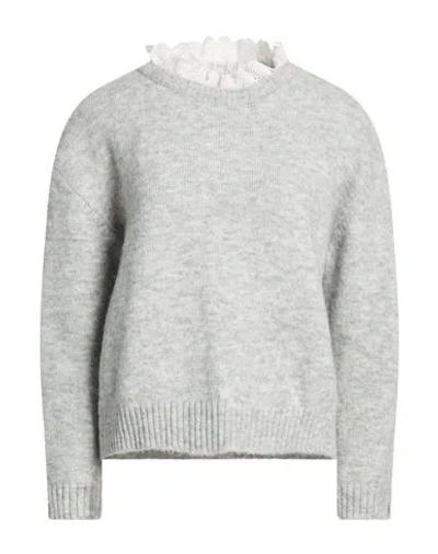 Soallure Woman Sweater Light Grey Size S Acrylic, Polyamide, Alpaca Wool, Wool, Elastane