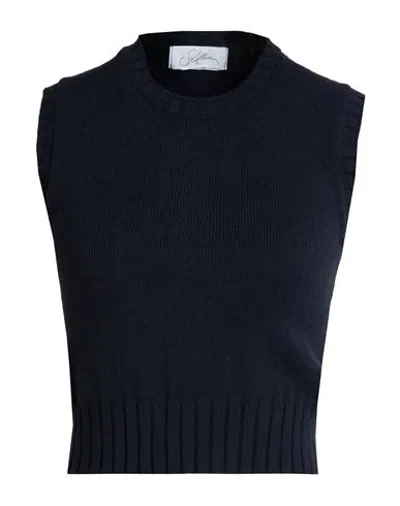 Soallure Woman Sweater Midnight Blue Size M Viscose, Polyester, Polyamide