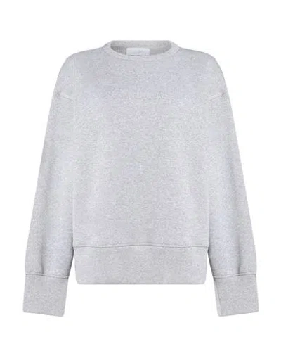 Soallure Woman Sweatshirt Grey Size M Cotton, Polyester In Gray