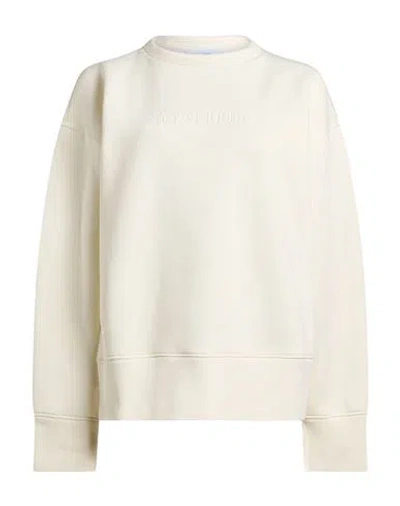 Soallure Woman Sweatshirt Off White Size M Cotton, Polyester